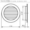 Rozměry kruhové větrací mřížky