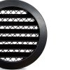 Kruhová černá hliníková větrací mřížka se sítem 2