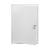 Bílá kovová revizní dvířka se zámkem