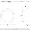 Rozměry kovového kruhového talířového ventilu