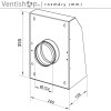 Rozměry venkovního fasádního radiálního ventilátoru