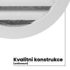 Kruhová hliníková větrací mřížka se sítem, bílá 3