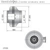 Rozměr výkonného potrubního radiálního ventilátoru LINDAB LTF