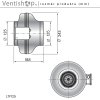 Rozměr výkonného potrubního radiálního ventilátoru LINDAB LTF
