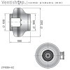Rozměr výkonného potrubního radiálního ventilátoru LINDAB LTFH EC