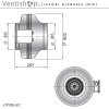 Rozměr výkonného potrubního radiálního ventilátoru LINDAB LTFH EC