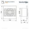 Malý bílý axiální ventilátor, bílý - rozměry