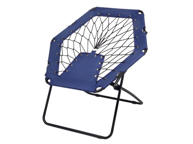 Přenosné bungee křeslo CHILL OUT, černá / modrá