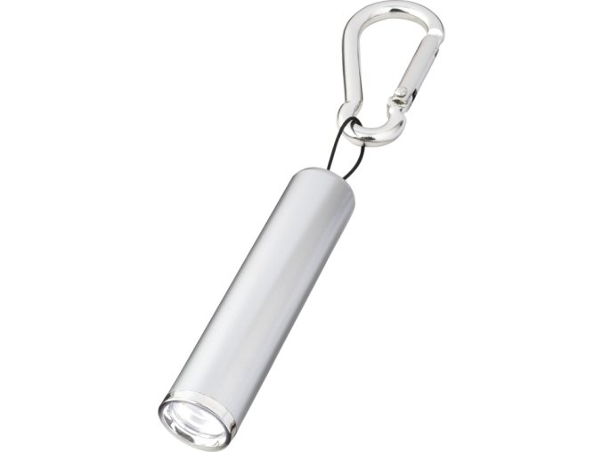 16964 SK led klicenka s karabinkou stribrna