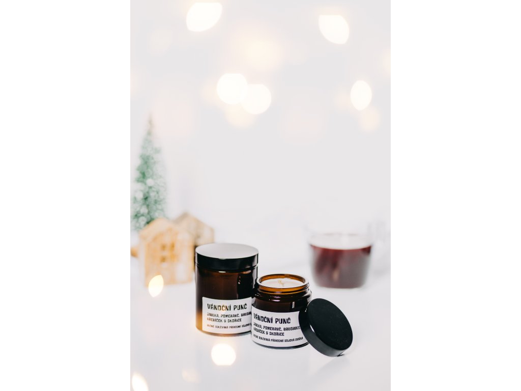 Přírodní sójová svíčka Vánoční punč VEPEZ Praha