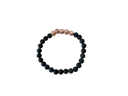 Minerální náramek Láva s rosegold VEPEZ Praha