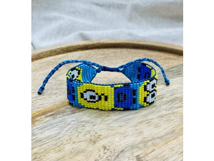 Tkaný náramek z Rokajl korálků 3 Mimoňi VEPEZ