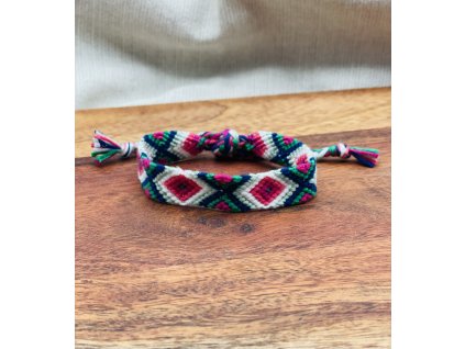 Macramé bavlnkový drhaný náramek modrá xka VEPEZ