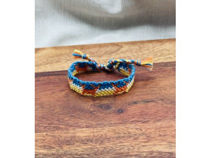 Macramé bavlnkový drhaný náramek krabíci VEPEZ