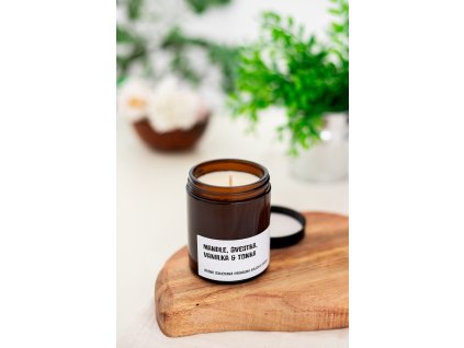 Přírodní sójová svíčka Mandle, švestka, vanilka & tonka 120ml x 180ml VEPEZ