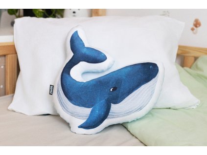 Bavlněný polštář velryba Aurora VEPEZ