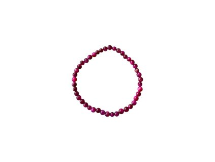 Minerální náramek tygří oko magenta 4mm VEPEZ