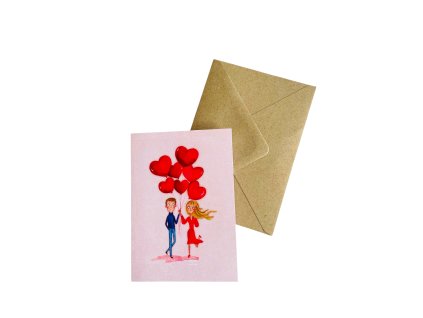 Blahopřání Balónky z lásky světlovlasí VEPEZ