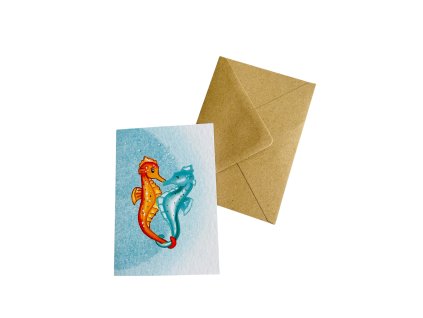 Blahopřání Mořská láska koníci VEPEZ