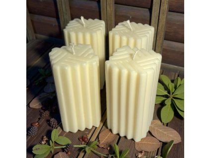 Sójová dekorativní svíčka čtverhranná vepez