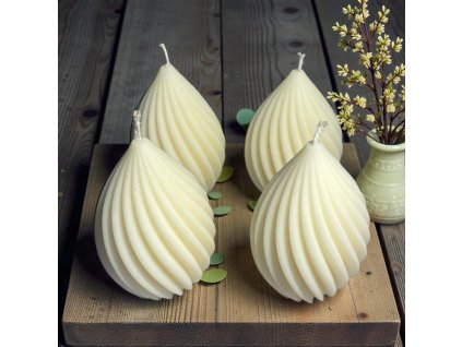 Sójová dekorativní svíčka vroubkovaná VEPEZ