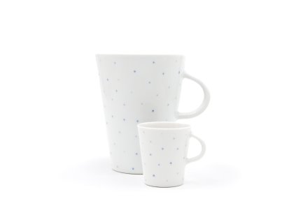 Porcelánový hrneček puntíky 650ml Bílé Blaho VEPEZ