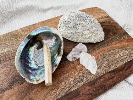 Abalone mušle modrá Paua - přírodní kadidelnice