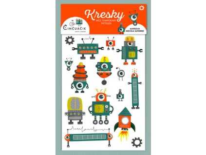 Tetování roboti Kresky Vepez