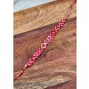 Macramé bavlnkový drhaný náramek červené xko VEPEZ