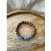 Minerální náramek modrý Avanturín a Rudraksha VEPEZ