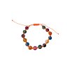 Provázkový drhaný náramek barevný Achát a shamballa zapínání VEPEZ