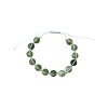 Provázkový drhaný náramek zelený Jadeit a shamballa zapínání VEPEZ