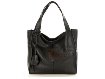 Modna torebka damska skórzany shopper bag - MARCO MAZZINI Portofino Max czarny