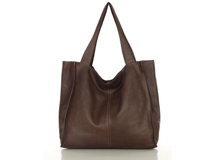 MARCO MAZZINI Torebka miejski shopper bag skóra naturalna handmade brąz