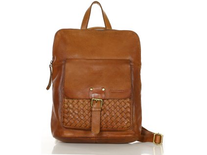 Plecak torebka 2w1 skóra naturalna - MARCO MAZZINI brąz koniak