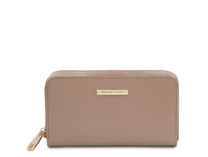 Kožená peňaženka s dvojitým zipsom Gaia Tuscany Leather