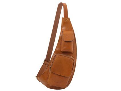 Leather crossover bag (Farba Medová)