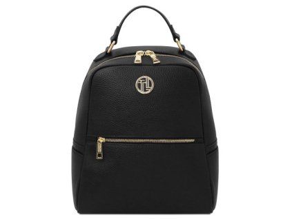 Prisma - Soft leather backpack (Farba Čierna)