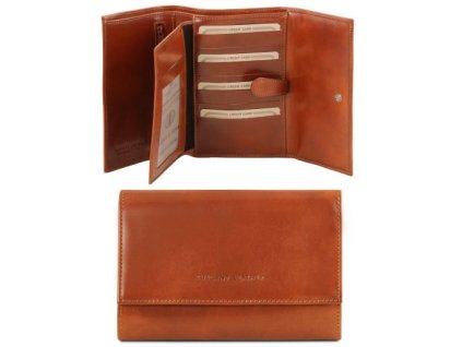 Exkluzívna kožená peňaženka pre ženy so 4 záhybmi Tuscany Leather
