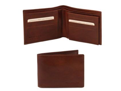 Exclusive 3 fold leather wallet for men (Farba Hnedá)