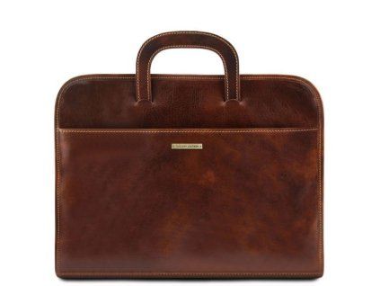 Sorrento - Document Leather briefcase (Farba Hnedá)