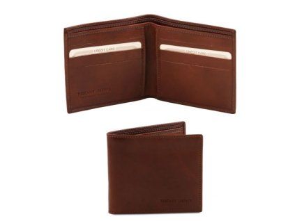 Exclusive 2 fold leather wallet for men (Farba Hnedá)