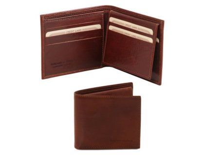 Exclusive 3 fold leather wallet for men (Farba Hnedá)