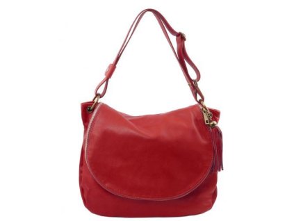 Mäkká kožená taška cez rameno so strapcami TL Bag Tuscany Leather