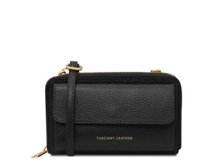 Kožená kabelka/peňaženka s popruhom Urania Tuscany Leather