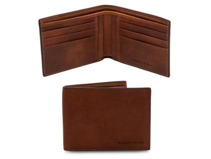 Exclusive 2 fold leather wallet for men (Farba Hnedá)
