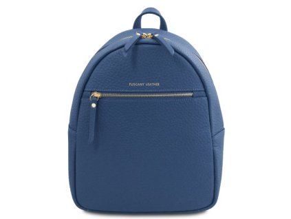 Arco - Leather backpack (Farba Denim)
