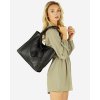 Modna torebka damska skórzany shopper bag - MARCO MAZZINI Portofino Max czarny