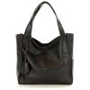 Modna torebka damska skórzany shopper bag - MARCO MAZZINI Portofino Max czarny