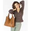 Modna torebka damska skórzany shopper bag - MARCO MAZZINI Portofino Max camel